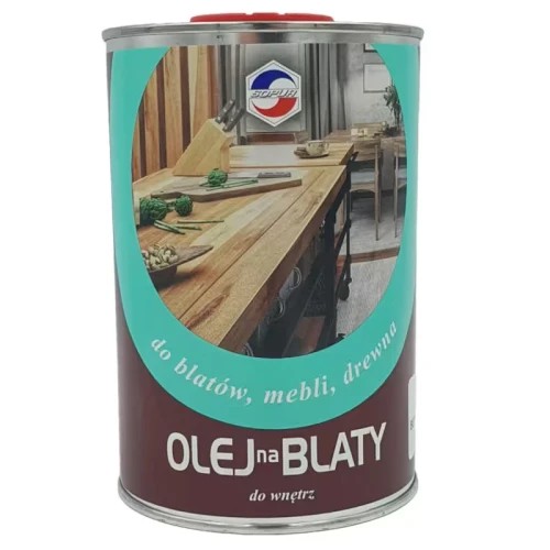 olej do blatów Sopur 0,9l | bezbarwny | olej do blatów kuchennych | olej do mebli drewnianych | olej do mebli fornirowanych