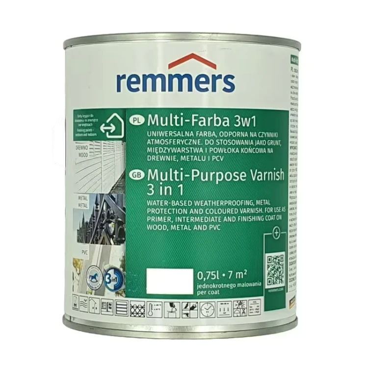Remmers Multi-Farba 3w1 0,75 litra | biała | antracyt | jet black | ral 7016 | ral 9005 | ral 9016