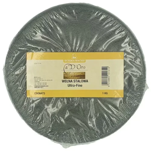Borma Wachs Wełna Stalowa Ultra Fine – 1 Kg | wełna stalowa 0000 | Ultra Fine | wełna stalowa do polerowania | aplikacja wosków i olejów | Teichman