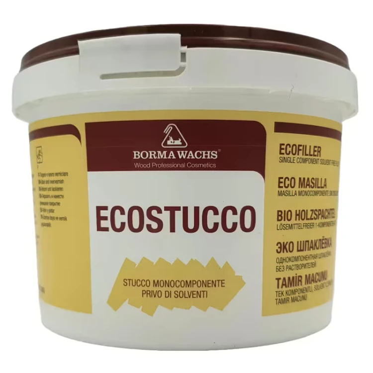 Borma Wachs szpachla Ecostucco 1kg | czarna | biała | dąb jasny | sosna | teak | orzech | czereśnia | dąb