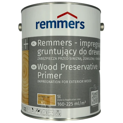 Impregnat gruntujący do drewna Remmers 2,5 l | Remmers 4200206601 | impregnat przeciw siniznie | impregnat przeciw zgniliźnie | impregnat przeciw owadom | impregnat pod lazurę | impregnat do drzwi drewnianych | impregnat do płotu | impregnat do altany