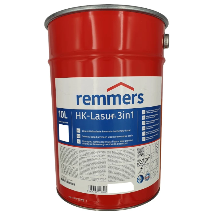 Remmers HK-Lasur impregnat do drewna 3w1 10 litrów | dąb jasny | teak | modrzew | pinia | antracyt | kasztan | kolory