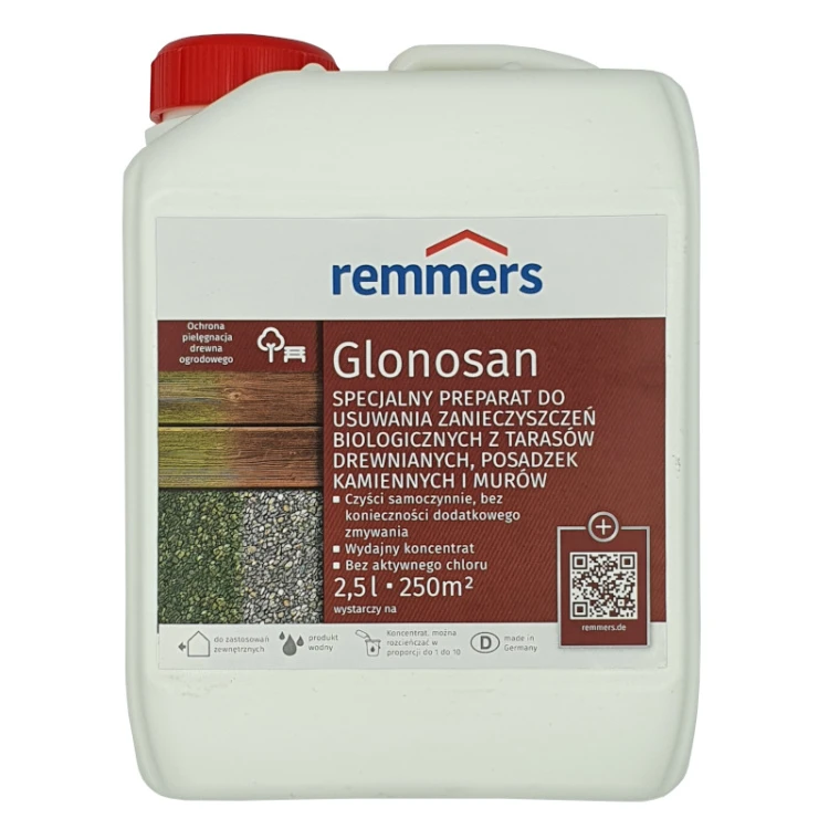 Remmers glonosan środek do usuwania zielonych nalotów 2,5 litra | środek do czyszczenia kostki | środek do czyszczenia tarasów | teichman