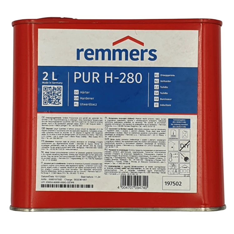utwardzacz remmers pur h-280 2 litry | katalizator | do lakierów poliuretanowych | teichman