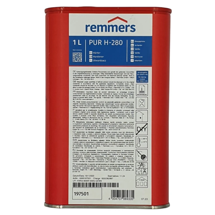 remmers pur h-280 utwardzacz 1 litr | katalizator | do lakierów poliuretanowych | teichman