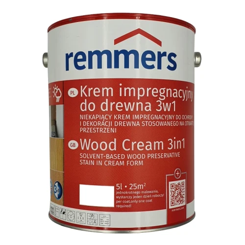 Remmers krem impregnacyjny do drewna 3w1 5L | kolory | farba do drewna | lazura | teichman