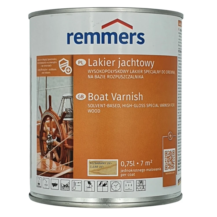 Lakier jachtowy | remmers | lakier do drewna | do wewnątrz | na zewnątrz |Teichman | 0,75l