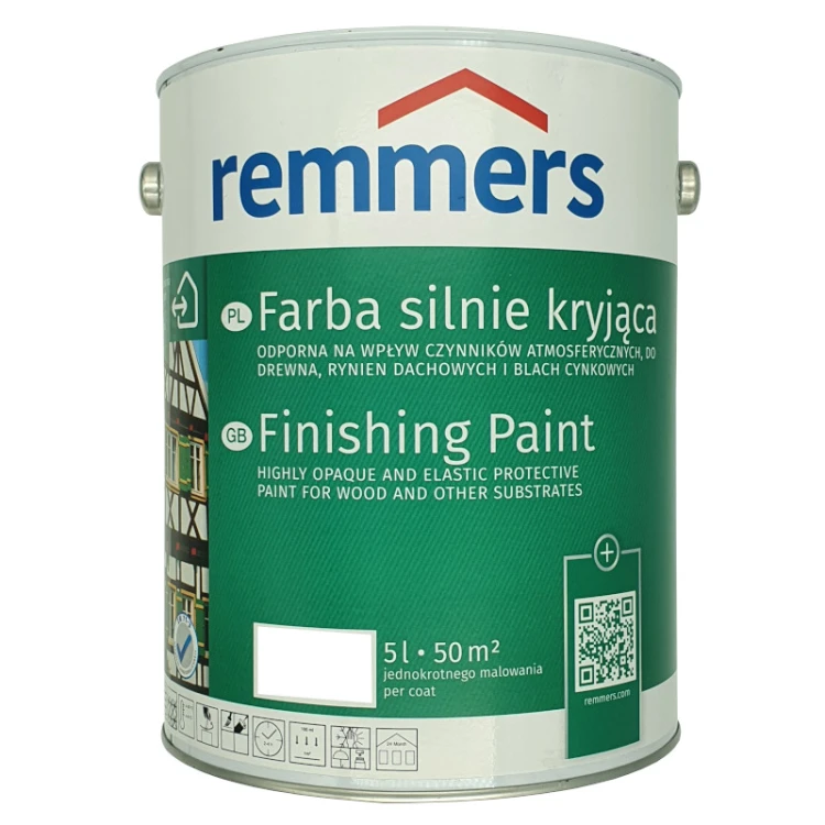 Remmers biała farba silnie kryjąca deckfarbe RAL9016 5L