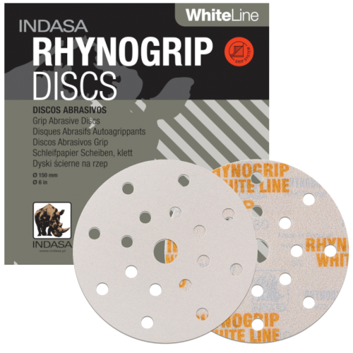krążki ścierne 150mm 17h Indasa rhynogrip | P80 | P100 | P120 | P150 | P180 | P220 | P320 | P600 | P1200