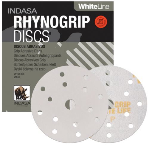 krążki ścierne 150mm 15h Indasa rhynogrip | P80 | P100 | P120 | P150 | P180 | P220 | P320 | P600 | P1200
