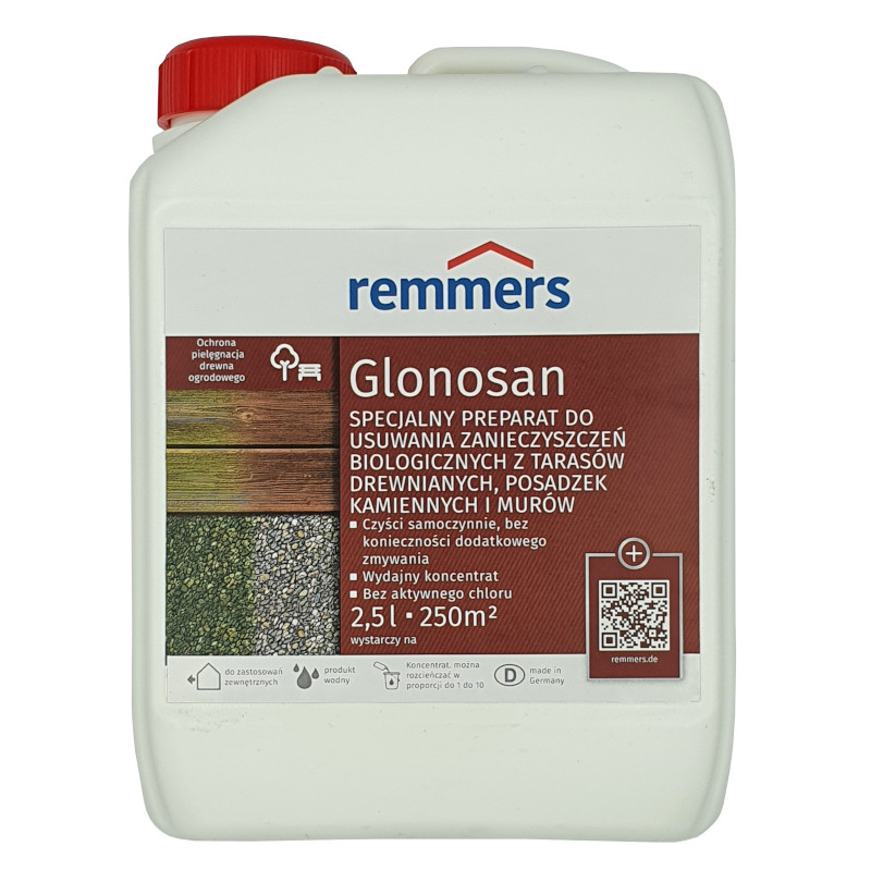 Remmers glonosan środek do usuwania zielonych nalotów 2,5 litra | środek do czyszczenia kostki | środek do czyszczenia tarasów | teichman