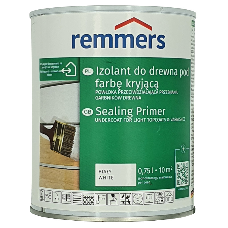 izolant biały do drewna pod farbę kryjącą remmers 0,75 litra | do drewna | farba do drewna | teichman