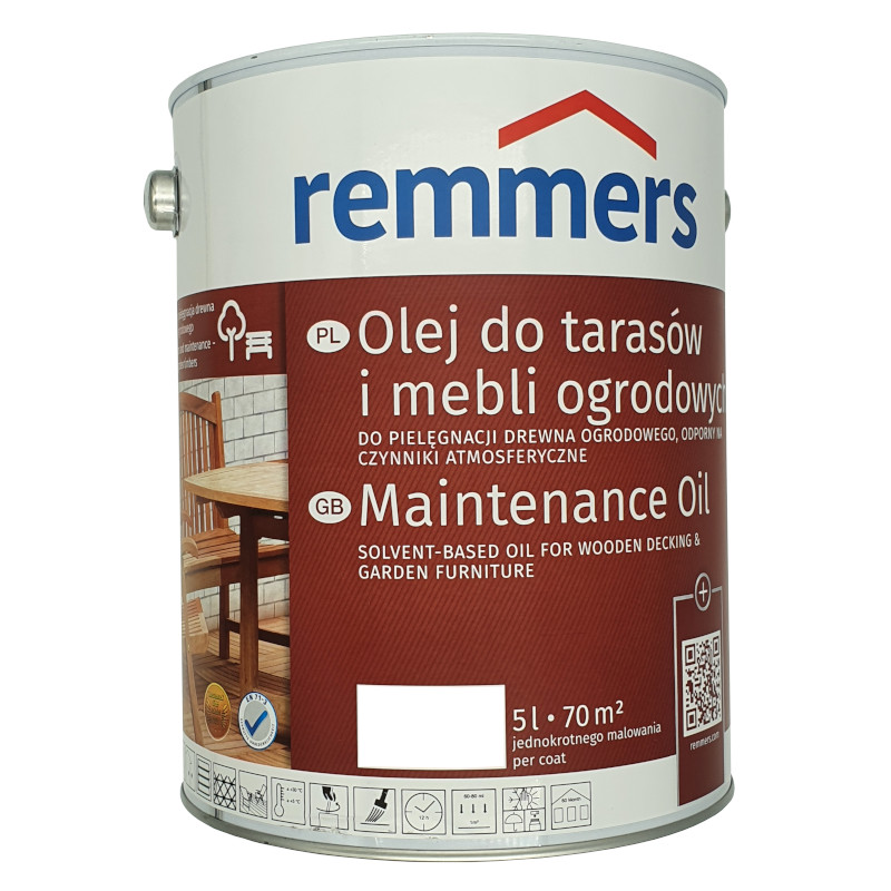 Remmers olej do tarasów 5L | modrzew | dąb jasny | antracyt | srebrnoszary | palisander | orzech | dąb jasny | teichman
