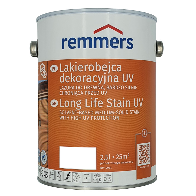 Remmers lakierobejca dekoracyjna biała UV 2,5L | kolory | teichman | biała | orzech | teak