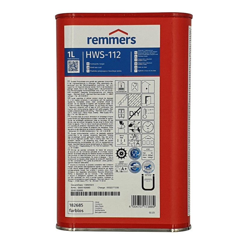 Remmers HWS-112 lakier do drewna o wyglądzie oleju 1L | do schodów | do parkietów | do mebli | teichman